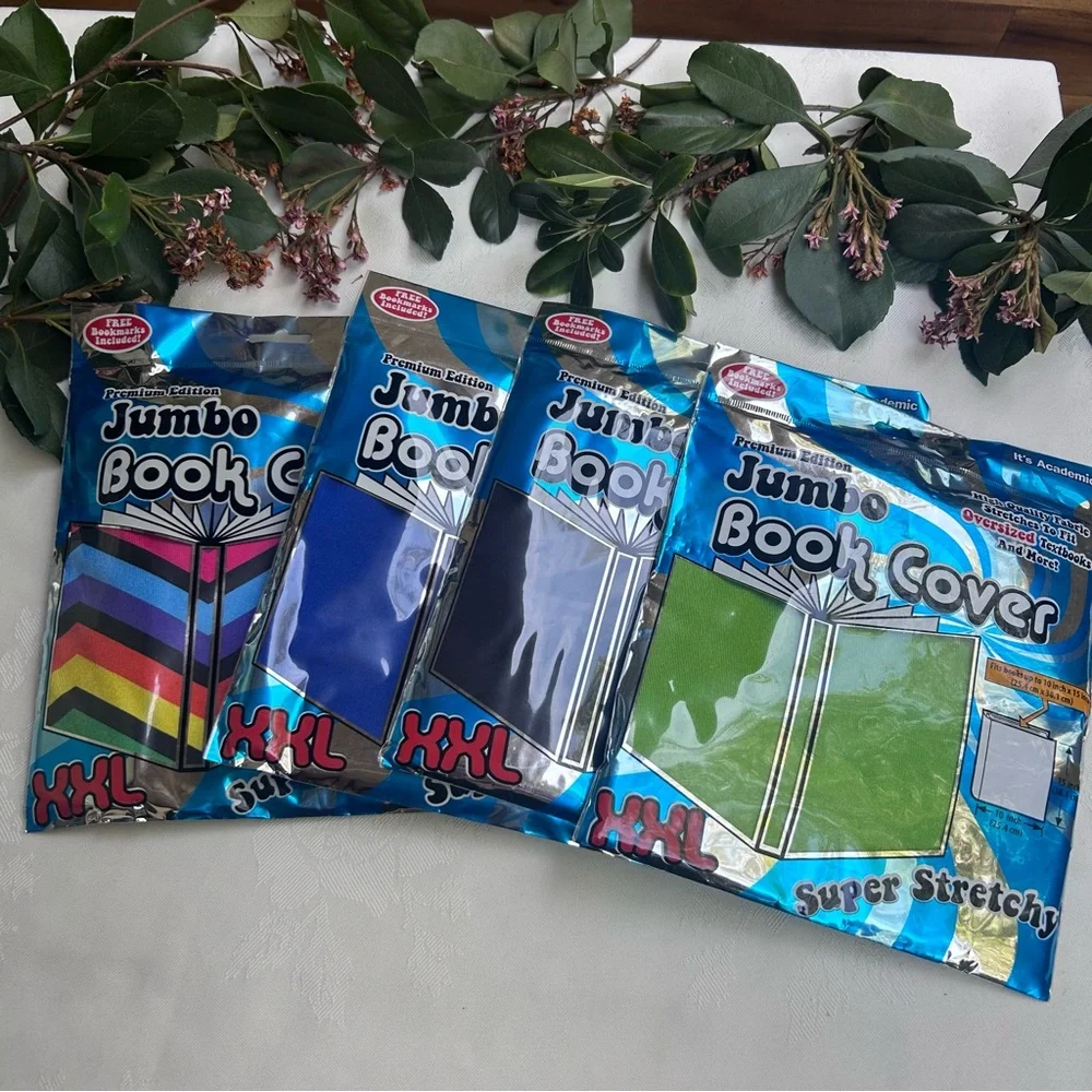 Index Card + Holder & Jumbo Book Covers Lot School Supplies Back to School